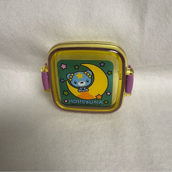 Sanrio Accessories - SANRIO HOSHIKUMA Mini Plastic Box Container Yellow Purple Y2K 2002